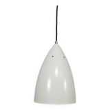 Vintage hanging lamp, aluminum shade, with new wire