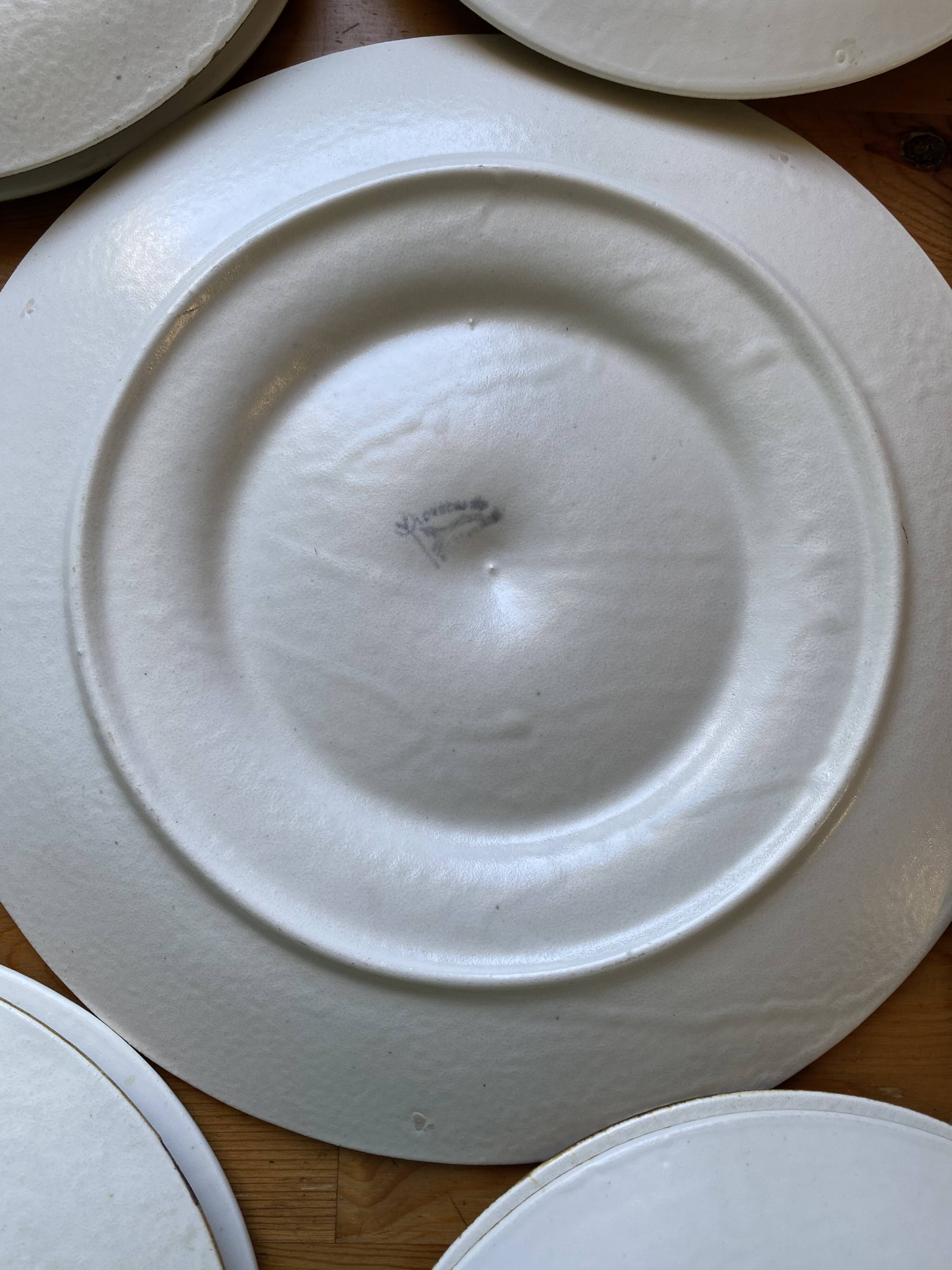 Oyster service Longchamp 12 plates + 1 dish