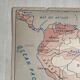 Vintage school map double-sided "South America / North America"