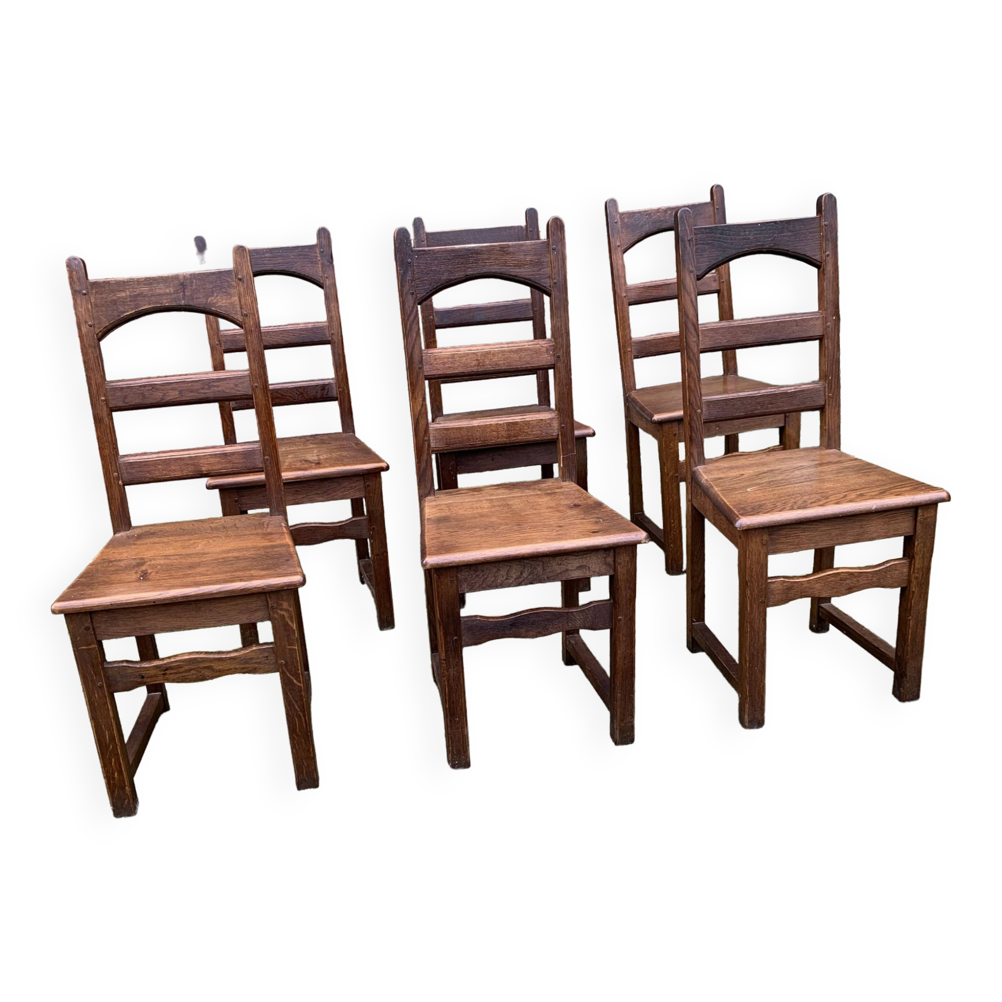 Set of 6 oak chairs