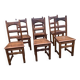 Set of 6 oak chairs