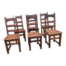 Lot de 6 chaises en chêne