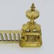 Fireplace bar, fireplace bar, fire bar, fireplace front in gilded bronze
