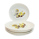 X8 floral plates mario and yellow 70s sovirel-vintage-kitchen-retri