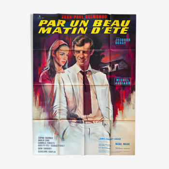 Affiche cinéma originale "Par un beau matin d'été" Jean-Paul Belmondo 120x160cm 1965