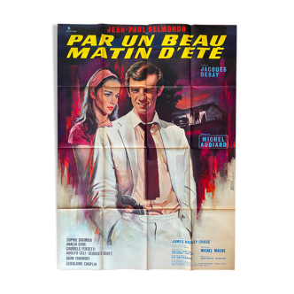 Affiche cinéma originale "Par un beau matin d'été" Jean-Paul Belmondo 120x160cm 1965