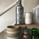 Siphon in glass and metal