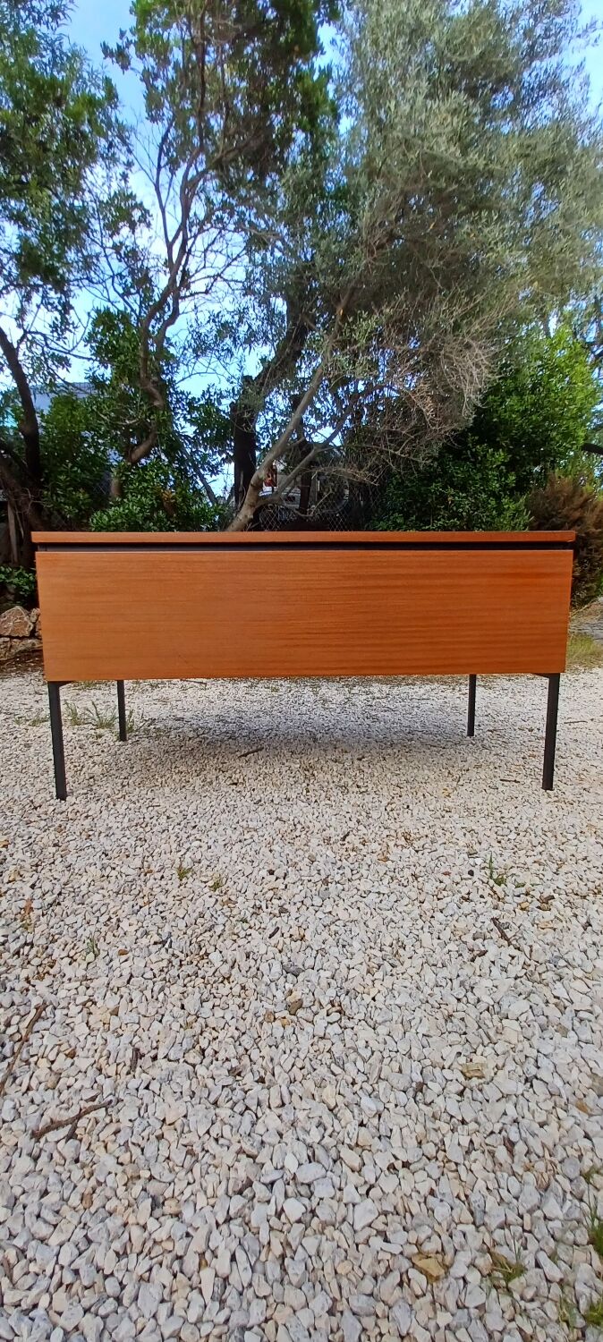 Old vintage desk Pierre Guariche 1970