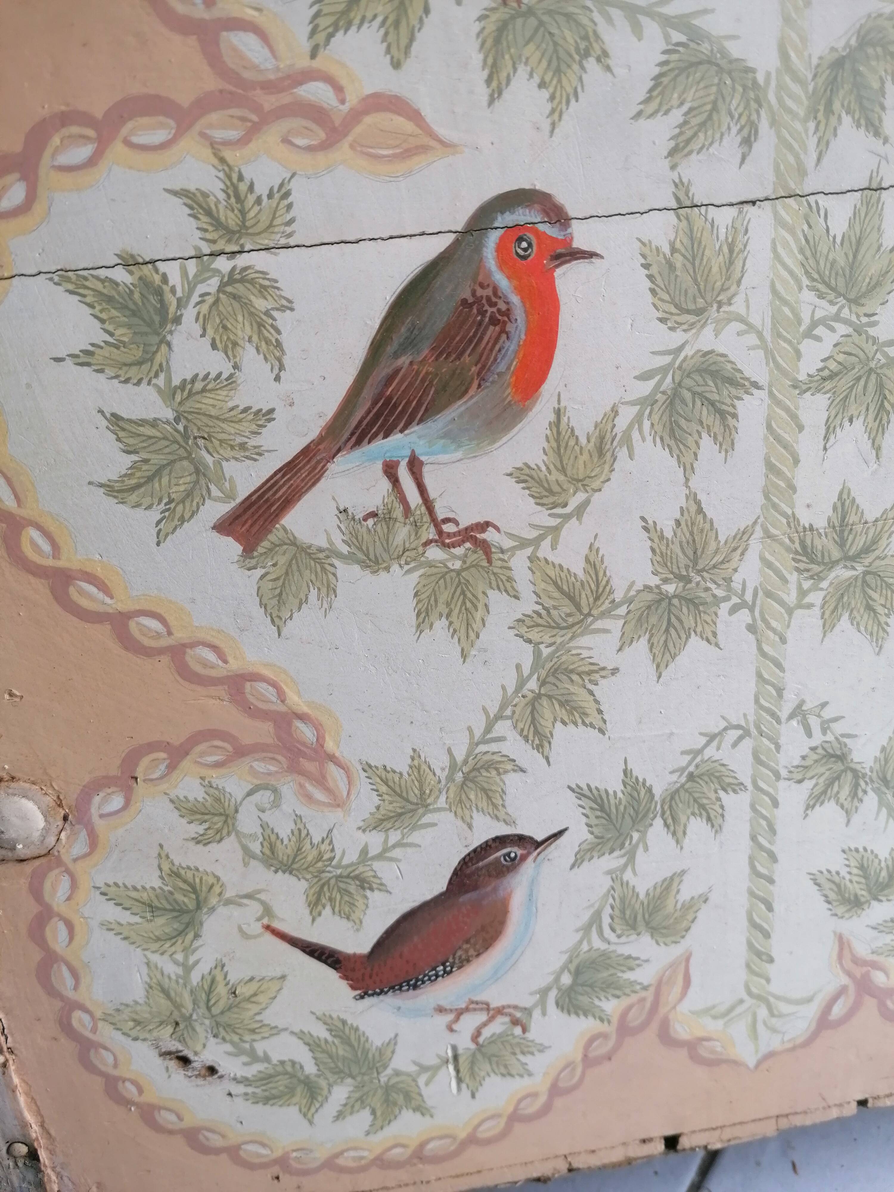 Painted wooden mallet birds
