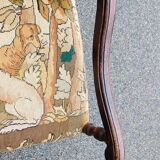 Fauteuil bobine ancien baroque france 17ème siècle tapisserie au petit point