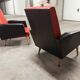 Paire de fauteuils rockabilly pieds compas 60