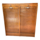 Double filing cabinet with vintage curtain from the 40/50 period