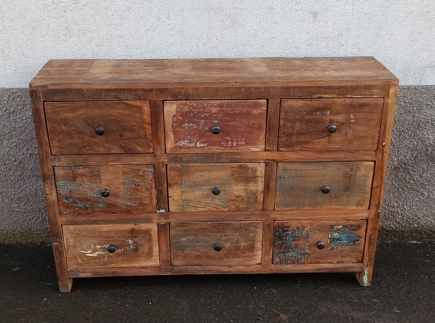 Wooden chest of drawers 9 drawers