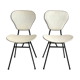 Pair of modernist chairs - black tubular base - vintage 1950