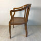 Armchair with gondola backrest and mahogany cane seat 30