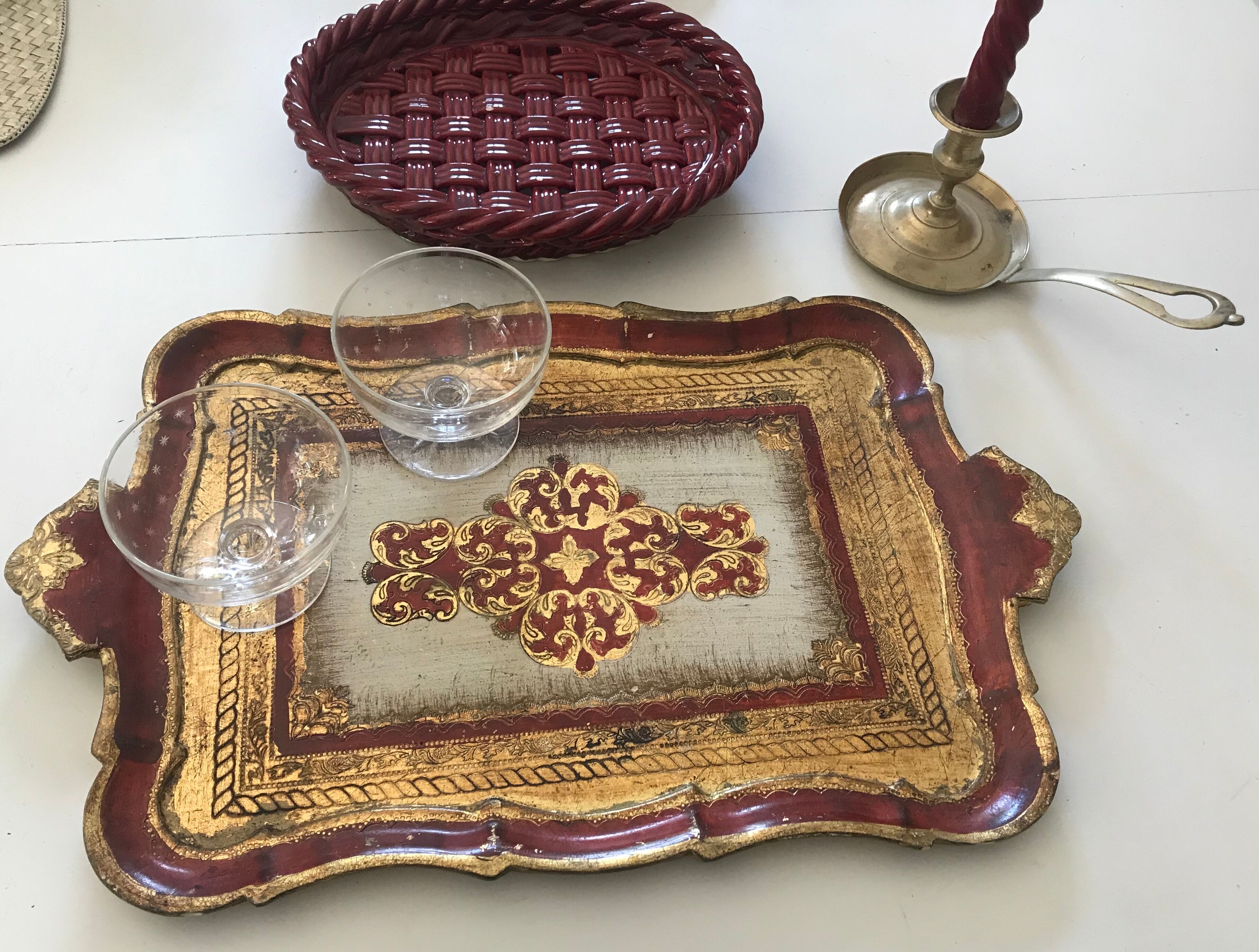 Vintage Florentine tray