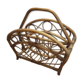 Rattan magazine holder
