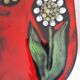 Vintage ceramic dish with floral decoration