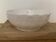 Vintage Hungarian cream ceramic bowl with wavy edge, moulded decoration from the 1950s.