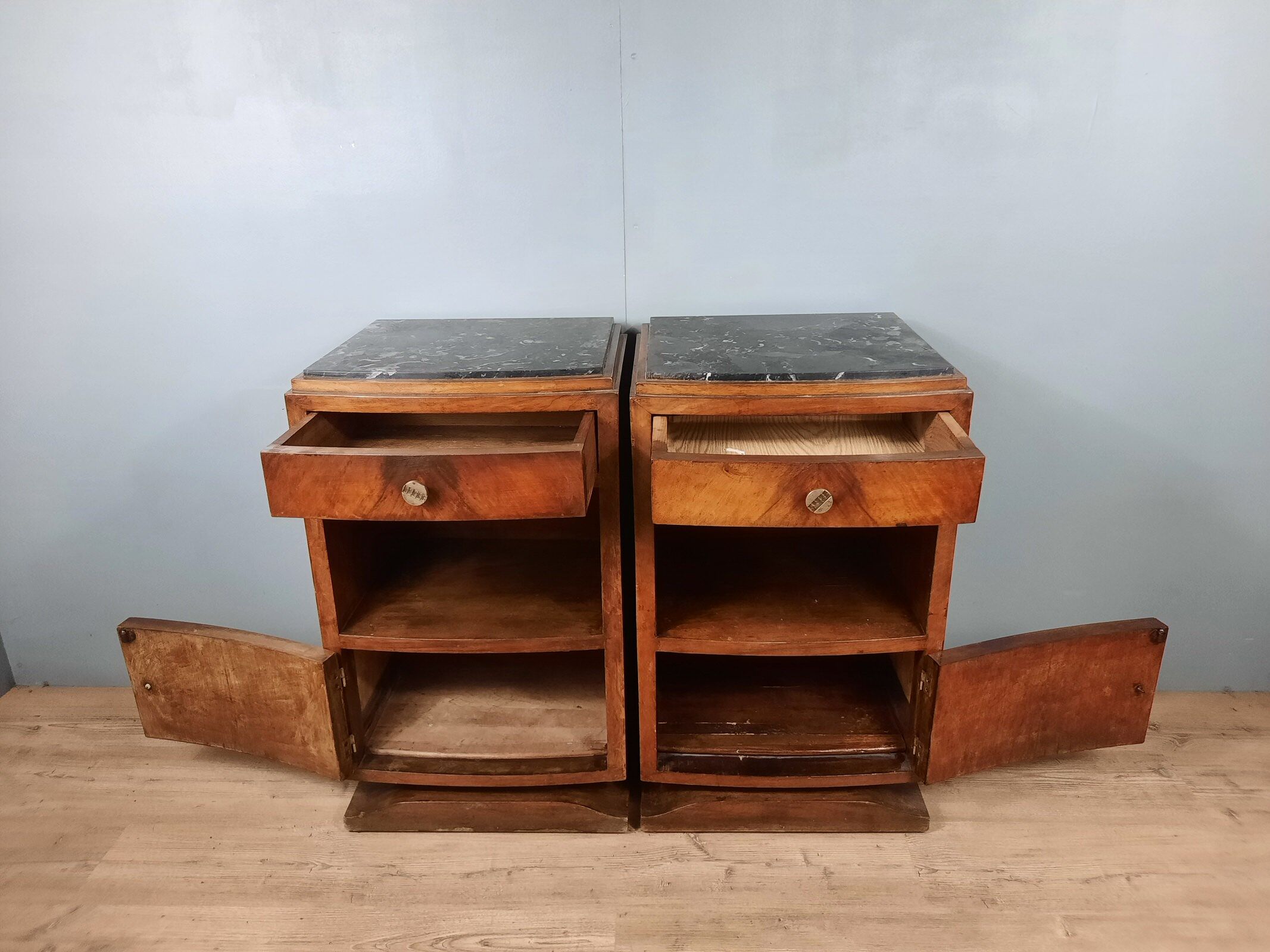 Pair of Art Deco style bedside tables