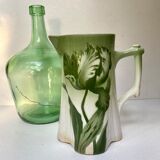 Antique Longwy Tulip Pitcher