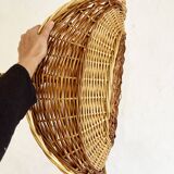Rattan log basket