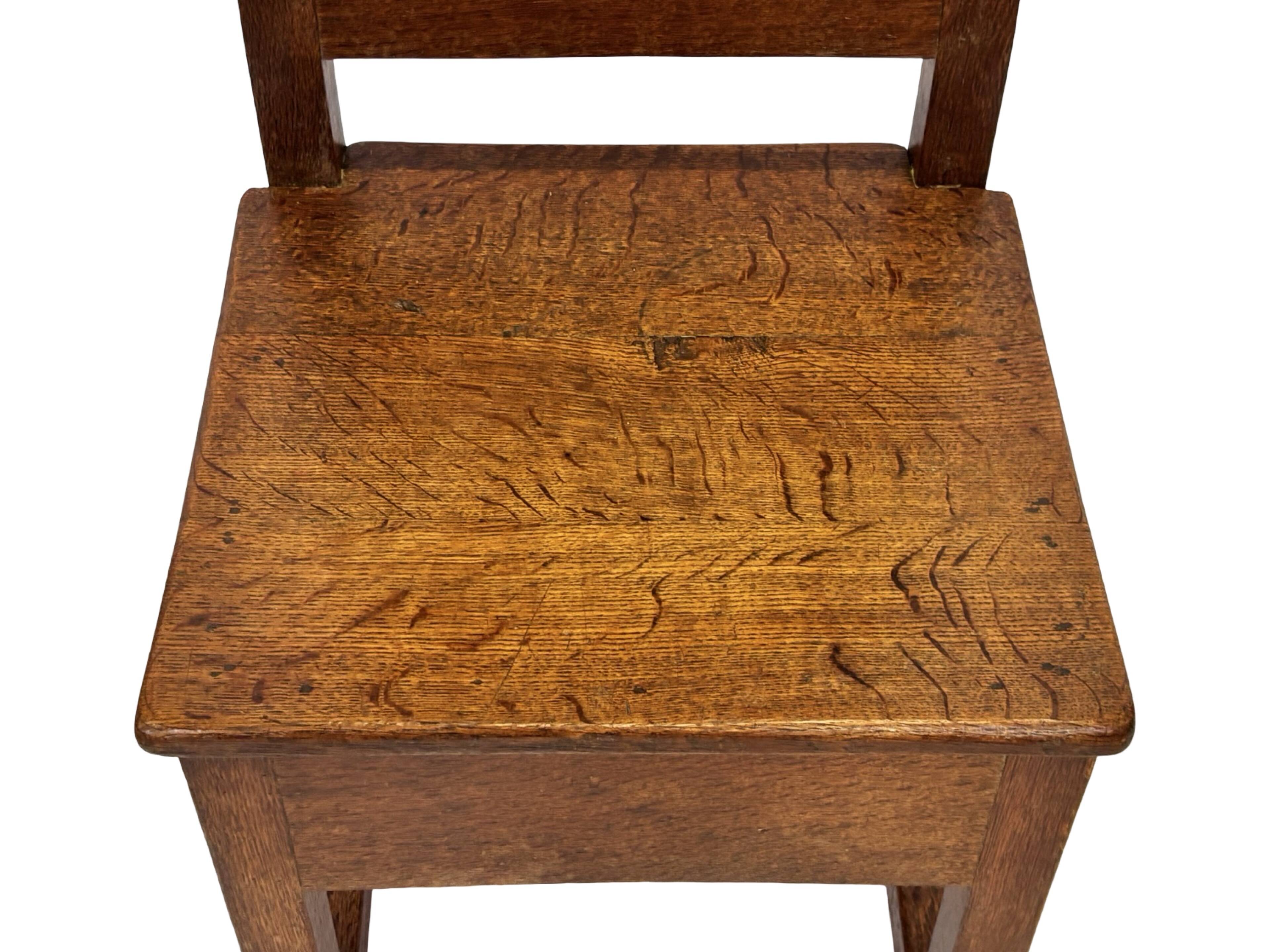 Art Deco High Back chair in oak minimalist design