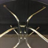 Table basse ronde verre fumé