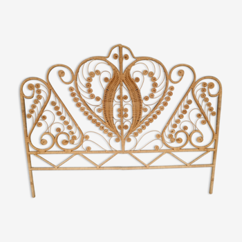 Peacock headboard rattan