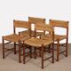 Set of 4 chairs model Dordogne, edition Sentou, 1950.