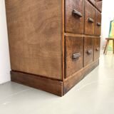 Meuble de métier ancien à 12 tiroirs, circa 1900