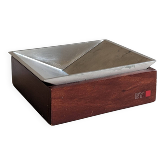 Cendrier en bois et acier
