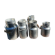 Lot de 6 bidons de lait en aluminium
