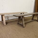 Pair of vintage wooden benches