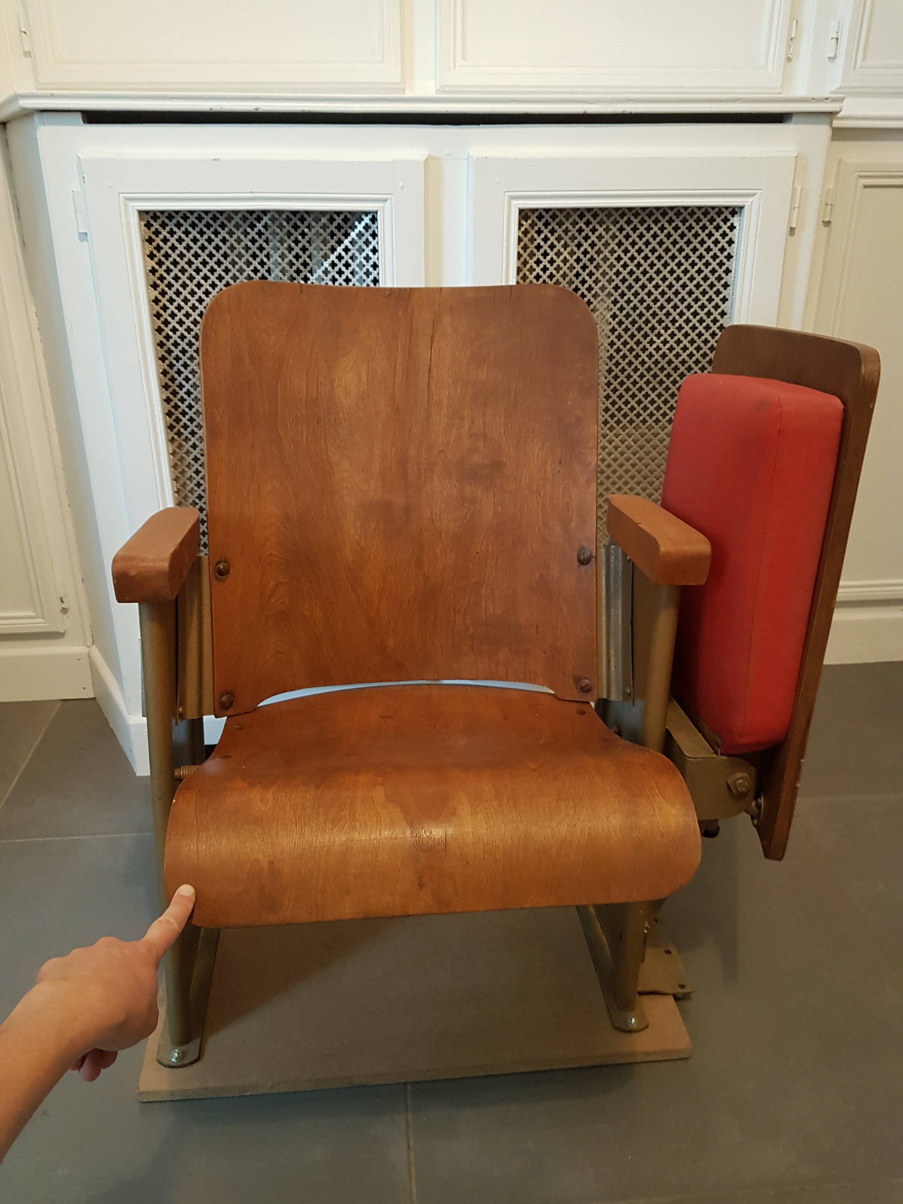 Vintage cinema seat