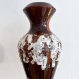 Handmade ceramic vase in "volcanic" style