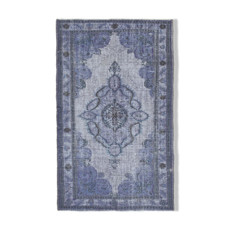 Tapis anatolien rustique des années 1980 noué à la main 174 cm x 280 cm gris