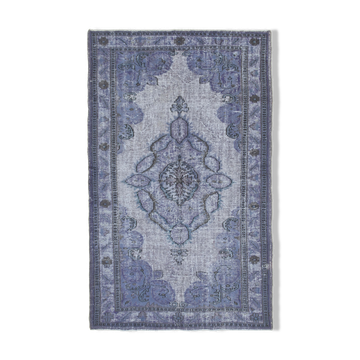 Hand-knotted rustic anatolian 1980s 174 cm x 280 cm grey carpet
