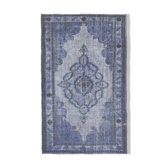 Hand-knotted rustic anatolian 1980s 174 cm x 280 cm grey carpet
