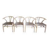 Scandinavian CH24 Wishbone chairs by Hans Wegner for Carl Hansen