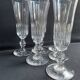 6 Champagne flutes – Baccarat/Saint Louis - Cut crystal - 19th century