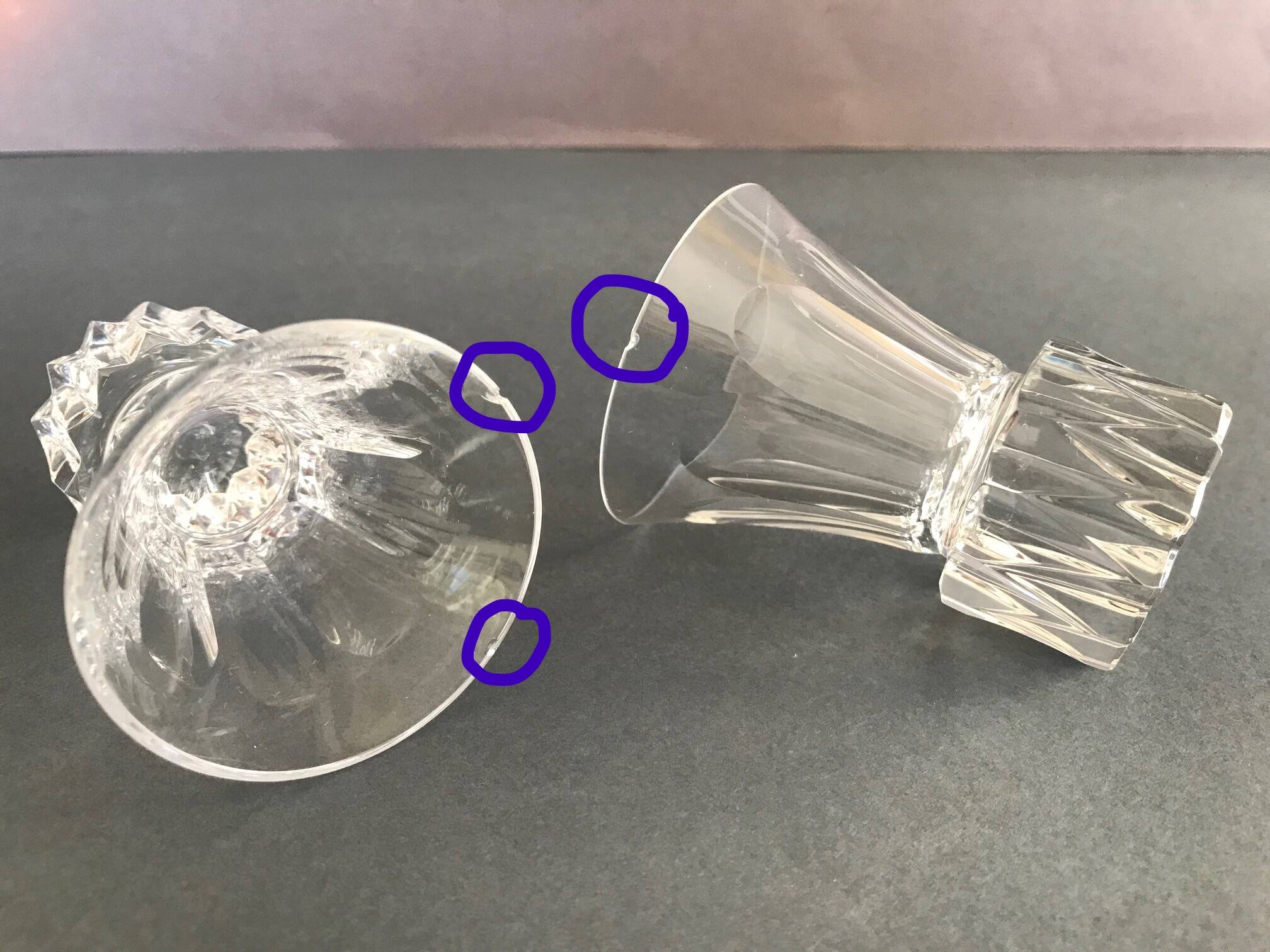 Small Saint Louis cut crystal glasses?