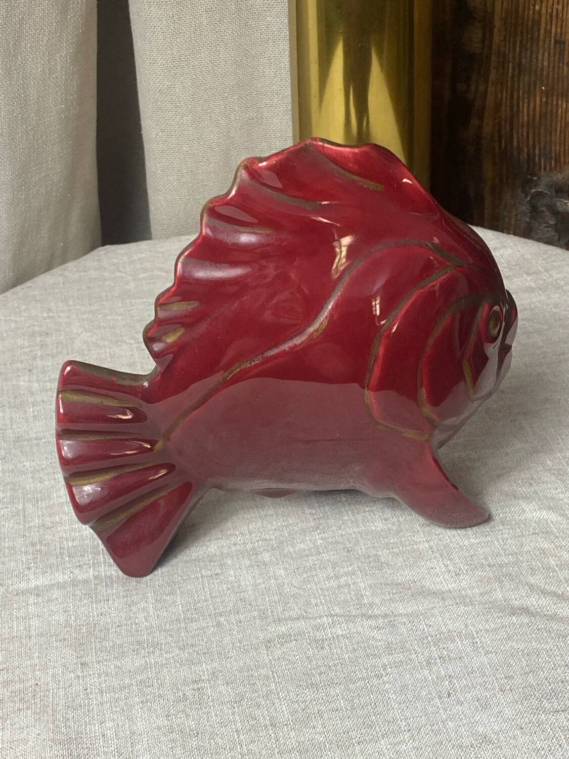 Earthenware fish, Art Deco by Géo Condé