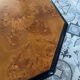 Table basse en loupe d’orme vintage 70s