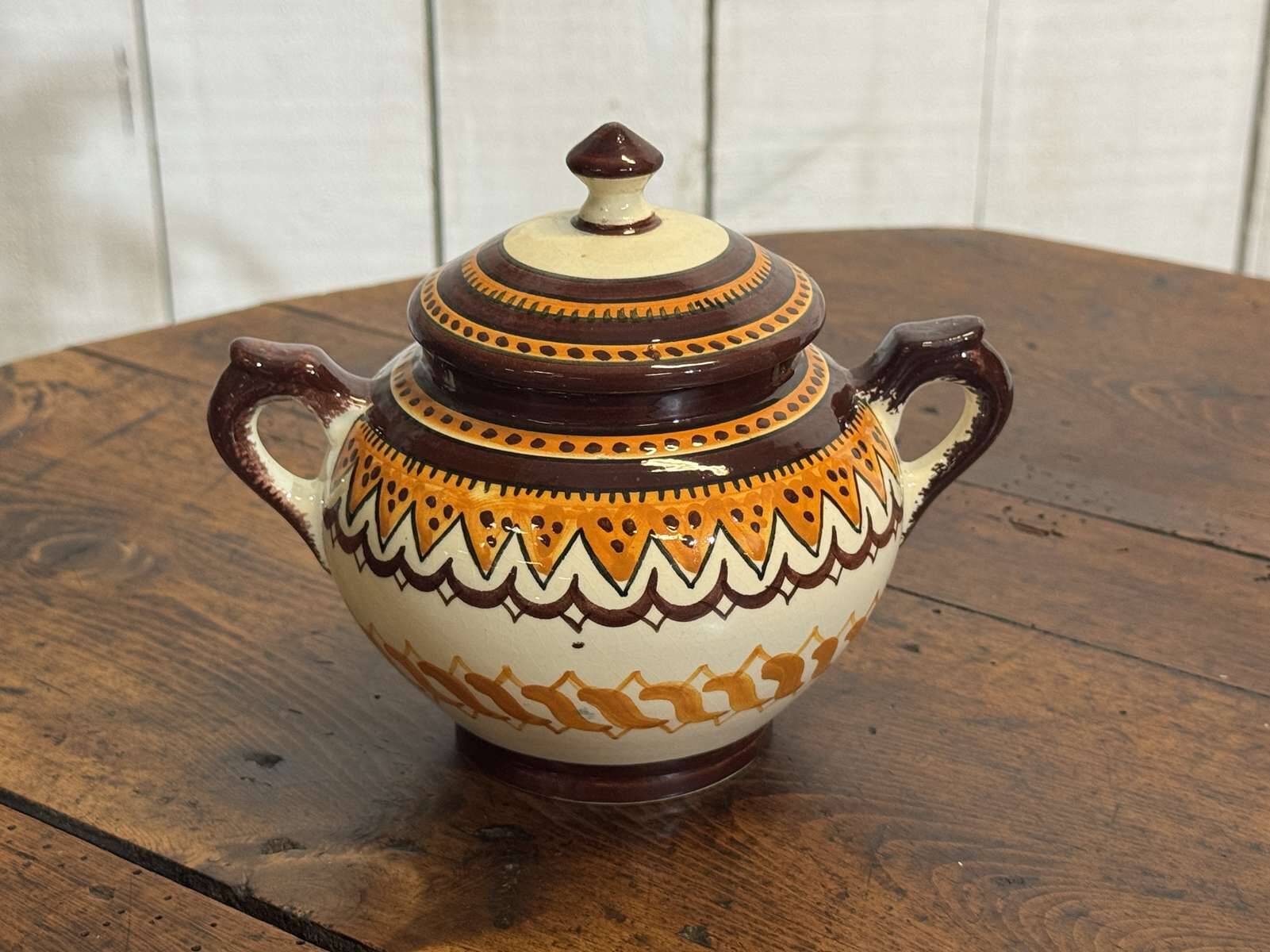 Quimper earthenware service from the 1930s-40s.