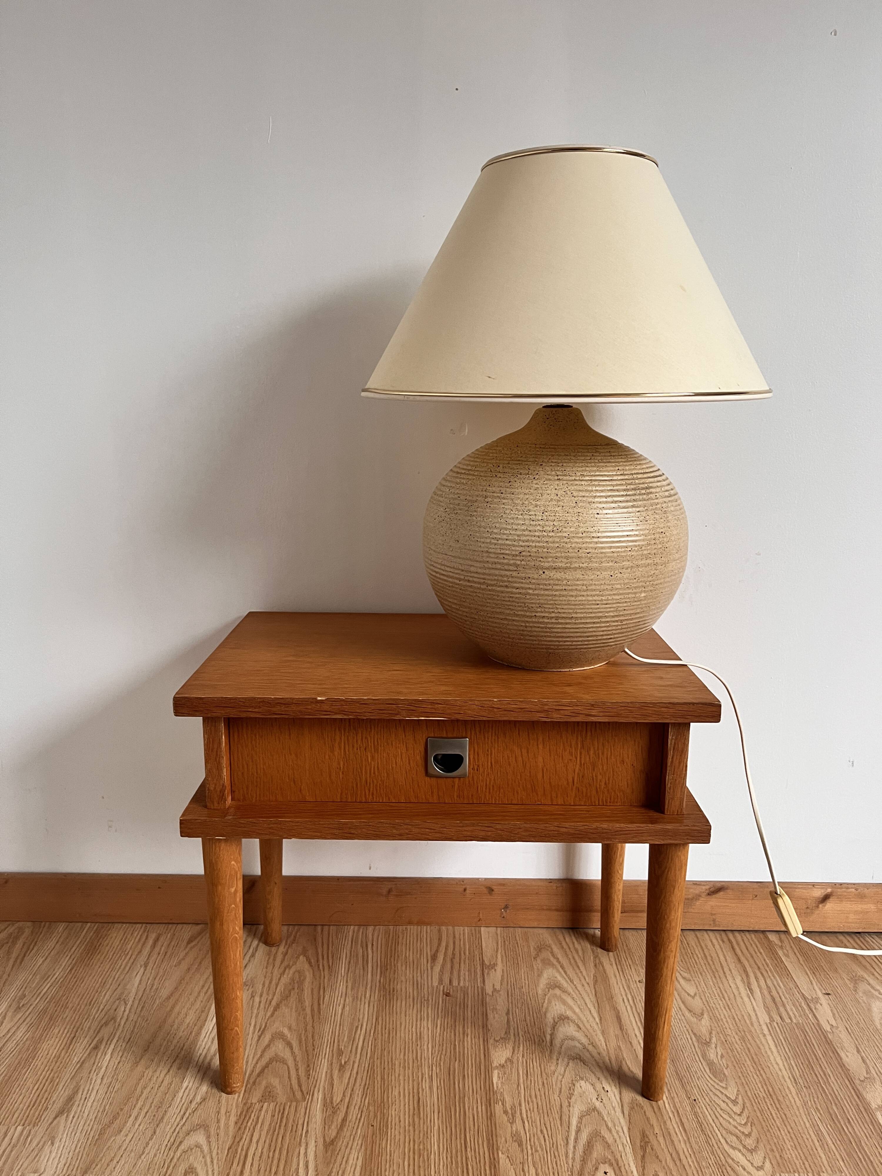 Vintage stoneware lamp