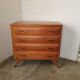Commode vintage pieds compas, en chêne.