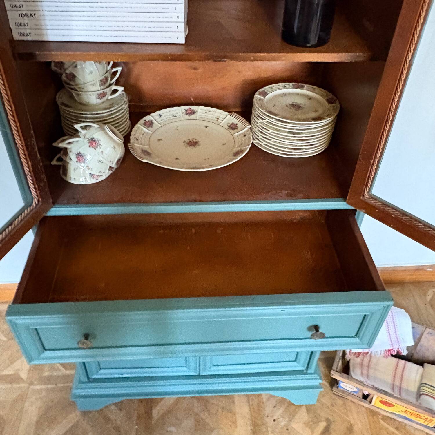 Small organic green sideboard