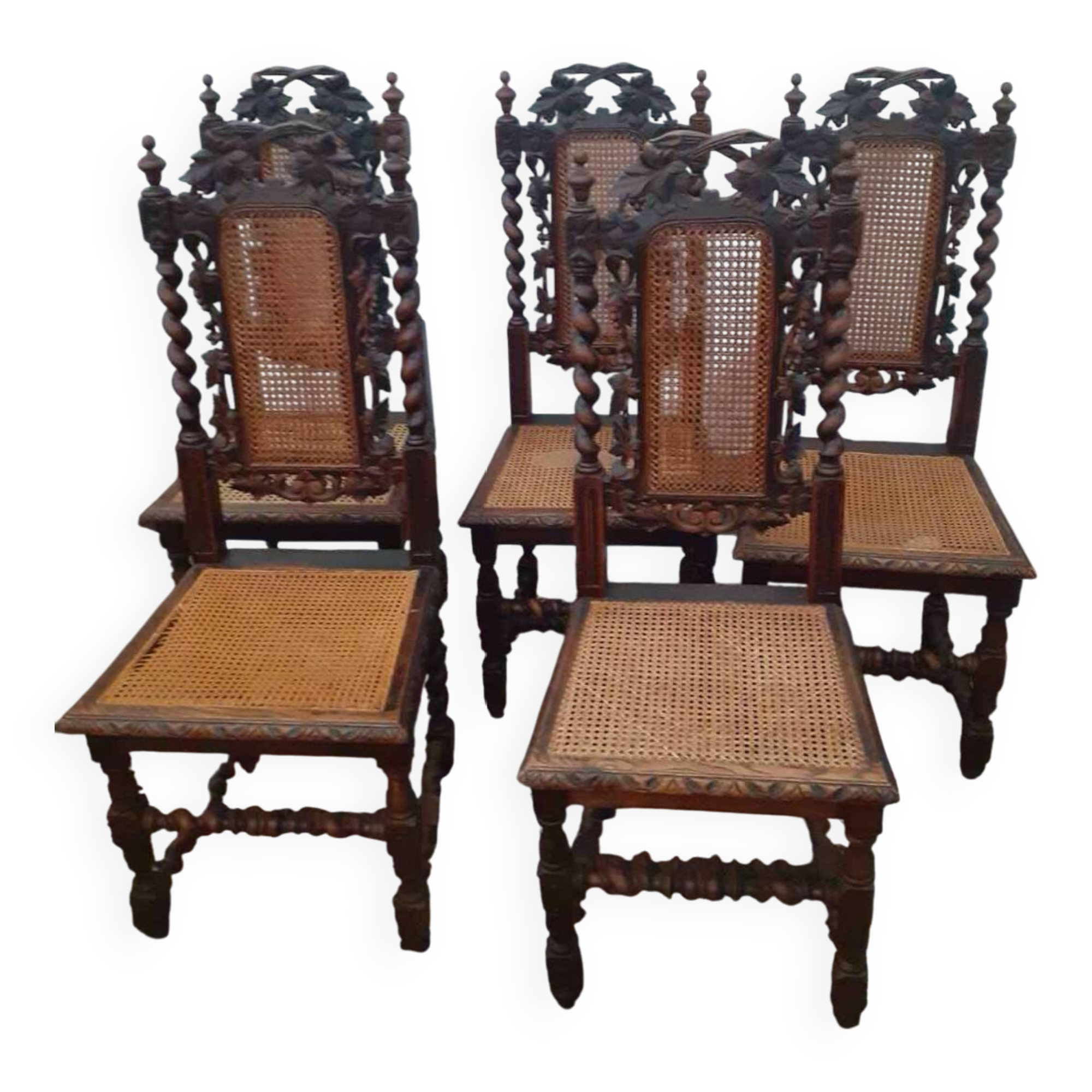 5 Louis XIII style chairs