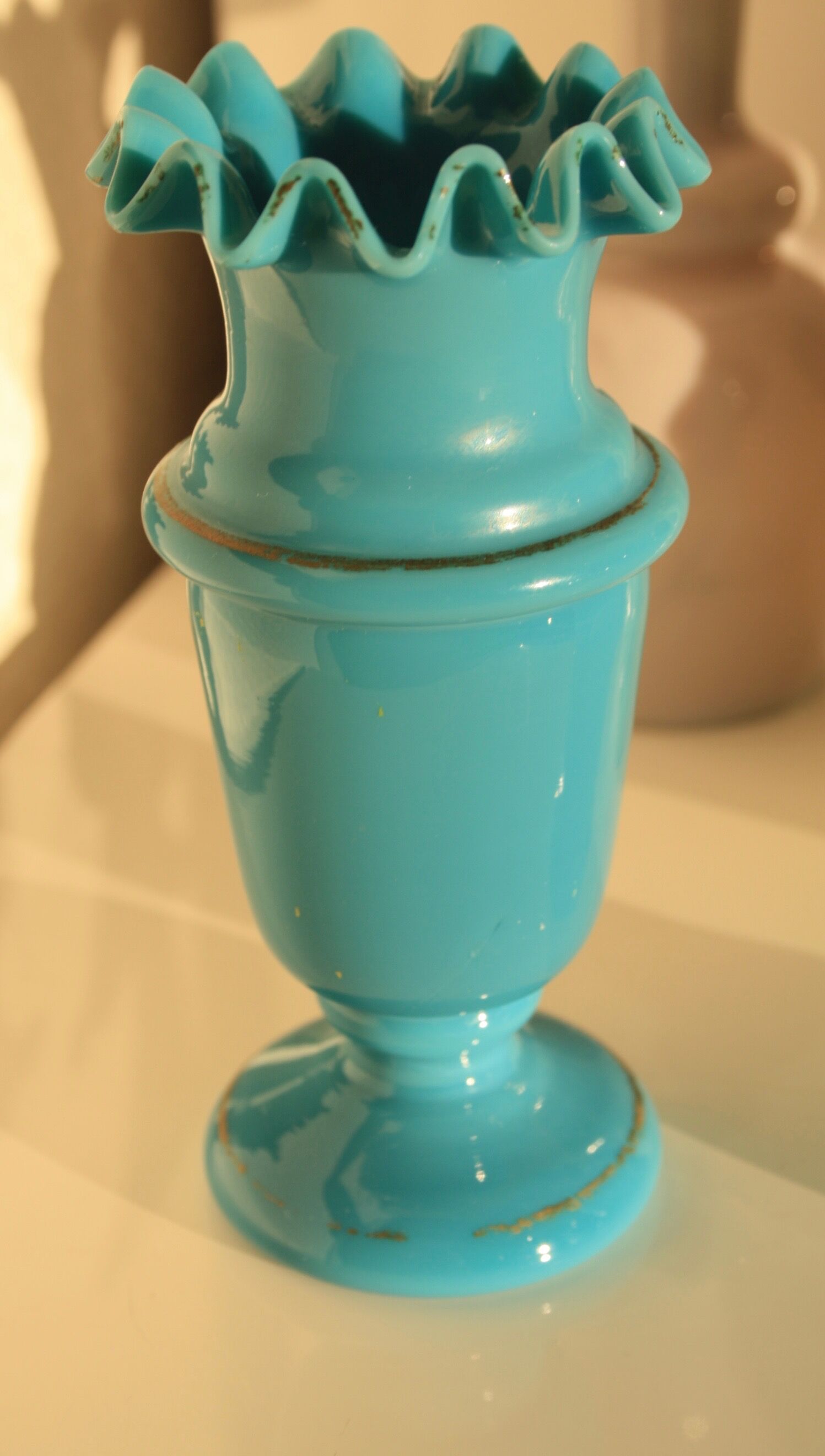 Opaline vases lot of 4